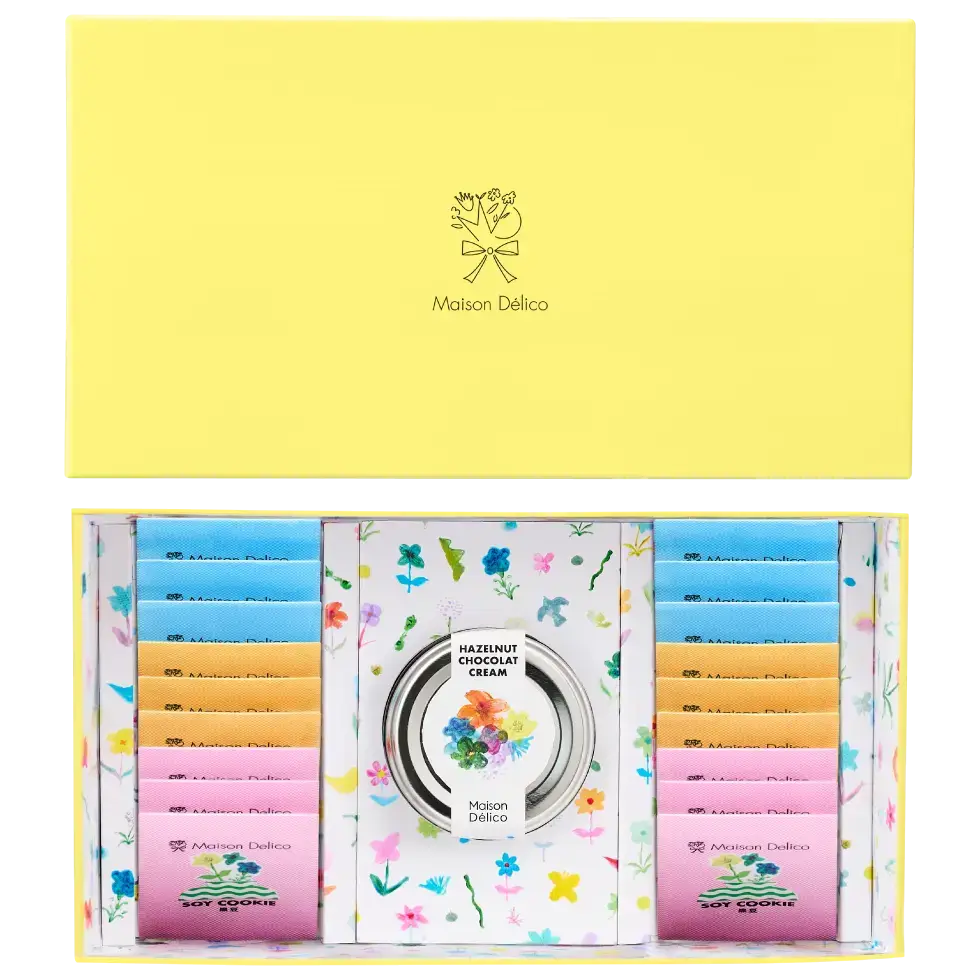 「アソートセット」ソイクッキー（3種）18枚、ヘーゼルナッツショコラクリーム1本 上代3,240円（税込）